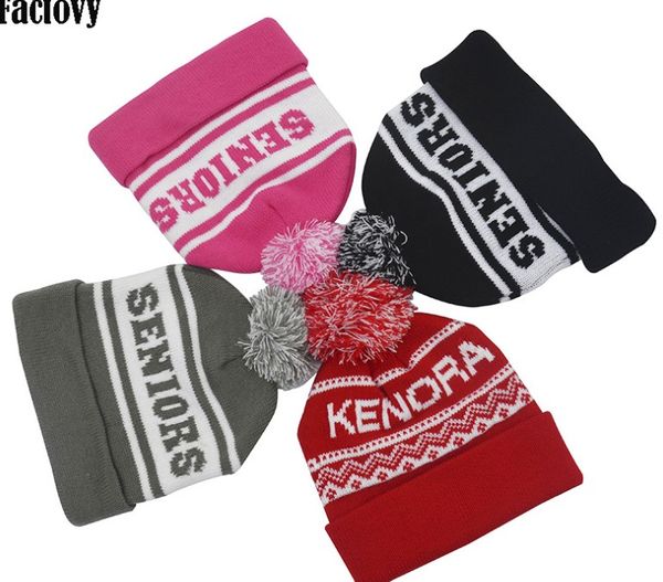 

autumn and winter warm knitted hat jacquard embroidered custom wool with ball