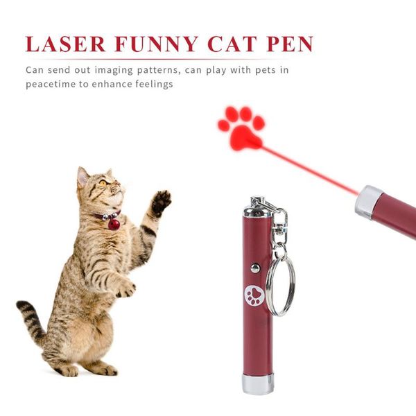 

cat toys funny pet led laser pointer light pen with bright animation mouse shadow interactive holder for cats training tool