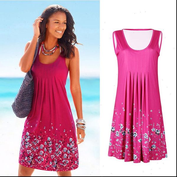 

arrival rose print sleeveless women dress summer o neck casual loose mini chiffon dresses vestidos, Black;gray