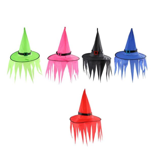 

party hats 5pcs led witch glowing colorful for carnival