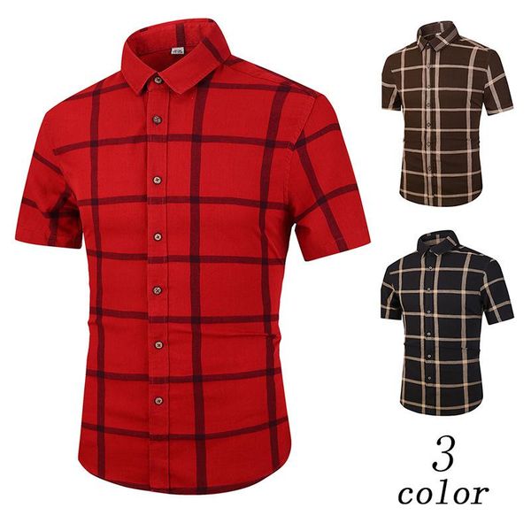 

men's casual shirts dress short sleeved shirt twill male slim fit for men social, White;black