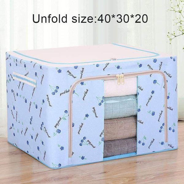 

oxford cloth steel frame storage box for clothes bed sheets blanket pillow shoe holder container organizer pw bags