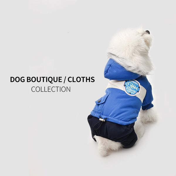 

pet autumn and winter down fight dog clothing thickening