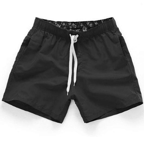 

men pants solid color summer soft beach swimming short male clothes men's shorts, White;black