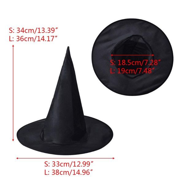 

party hats halloween black witch wizard hat costume headgear devil fashion peaked cosplay props decoration fancy dress up