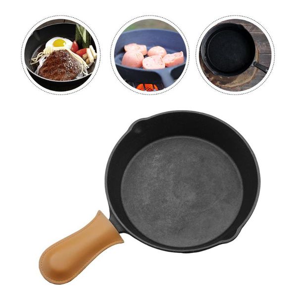 

pans 1pc cast iron skillet fried egg pot nonstick pan steak kitchen gadget