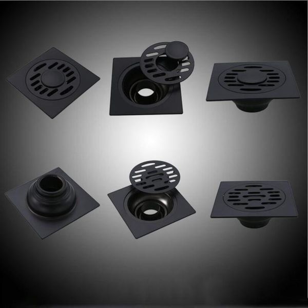 

other bath & toilet supplies 10*10cm drain cover fashion 304 stainless steel black durable lid sewer cap for kitchen washing machine floor