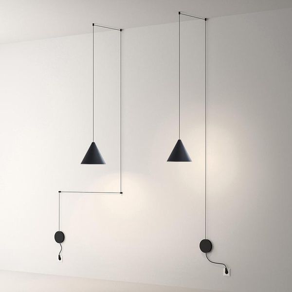 

pendant lamps hanging lamp decoration for living room long wire design led lights geometric bedside wall sconce light fixture