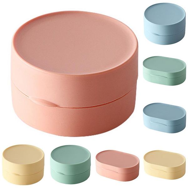 

soap dishes 1 pc multifunctional travel portable sealed waterproof box with cover bathroom dish storage