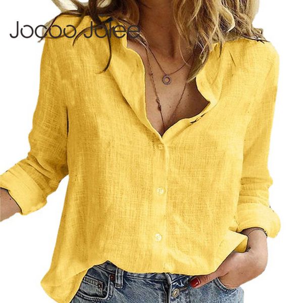 Pássaros de manga longa casual Imprimir algodão e linho blusa solta Button-Down Camisas Elegant Oversized Tops T-shirts Plus Size 210619