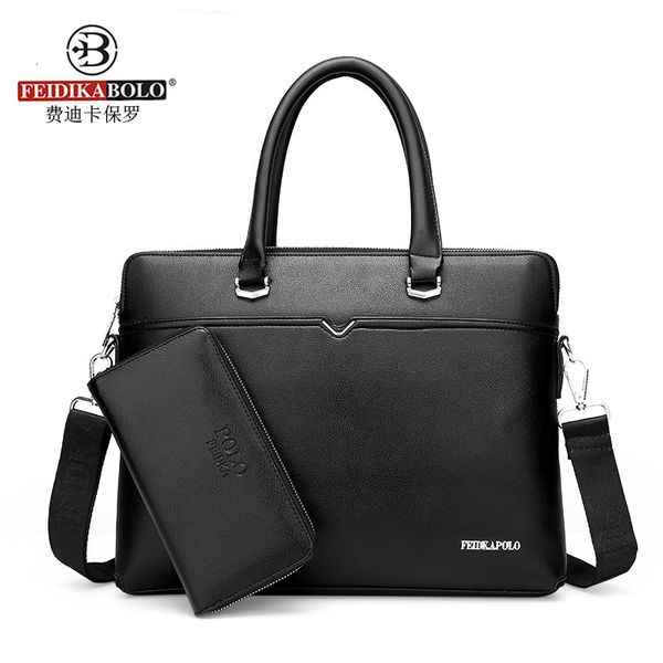

briefcase 2021 men's handbag horizontal leather business shoulder bag cattle