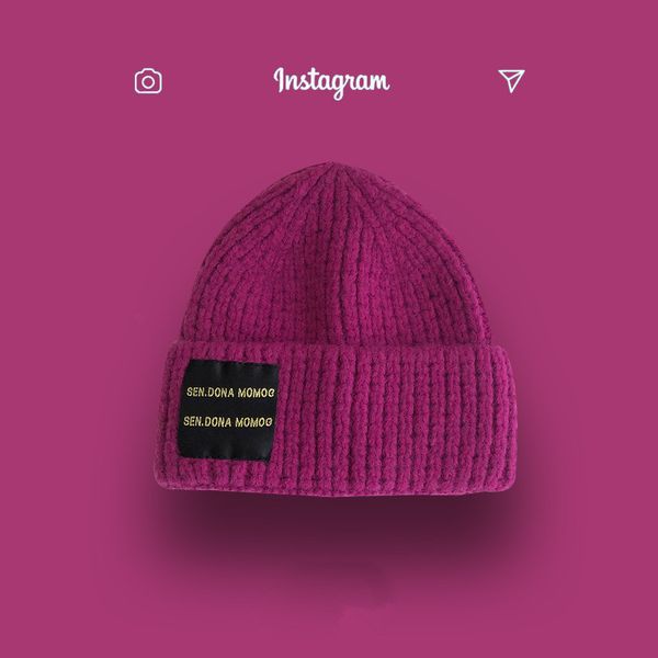 

plum wool hat women's autumn and winter, Yellow