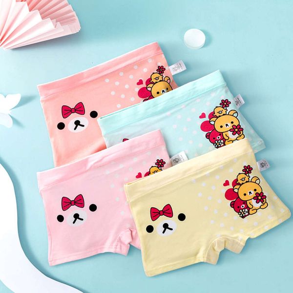 

girls' underwear cotton children's four corner girls' cartoon shorts without pp, Camo