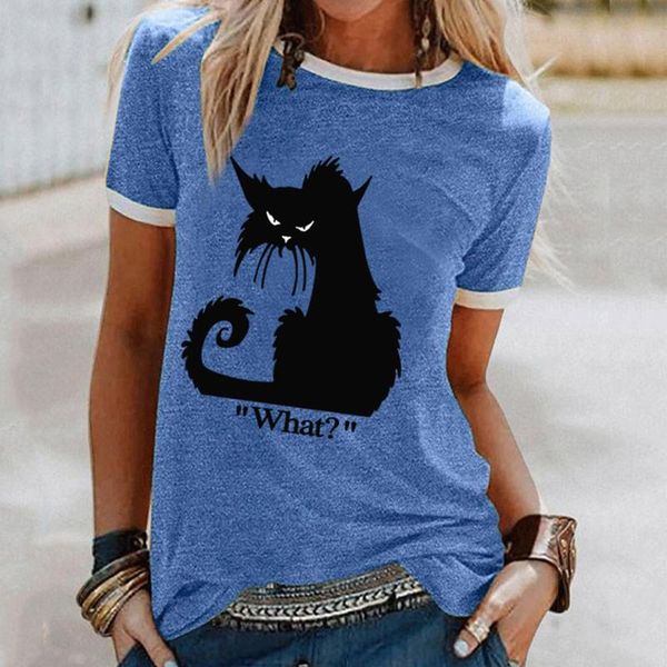 

what woman t-shirts letter print vintage pattern girl tee harajuku short sleeve casual loose o-neck art female clothes women's t-sh, White