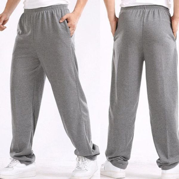 

men's pants men cotton streetwear casual trousers solid jogger 2021 clothing side pocket sweatpants pantalones hombre, Black
