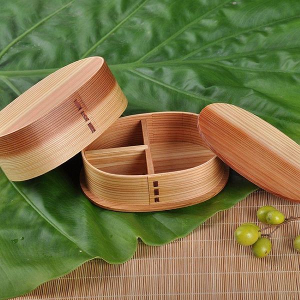

wooden lunch box single layer bento solid storage container wood environmentally friendly japanese tablewave dinnerware sets