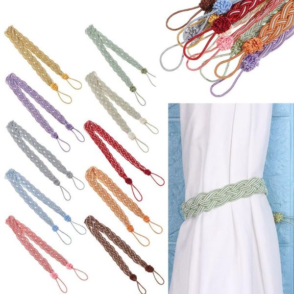 

other home decor 2pcs braided satin rope curtain tie backs tiebacks holdbacks voile strap