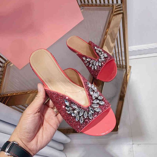 

slippers kmeioo sumemr outside slides ladies open toe flat sandals woman jewel slippers bling crystal glitter shoes mc8o, Black