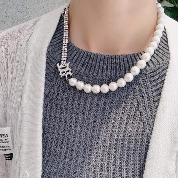 

pendant necklaces 2021 european and american letter pearl necklace women's fashion, Silver