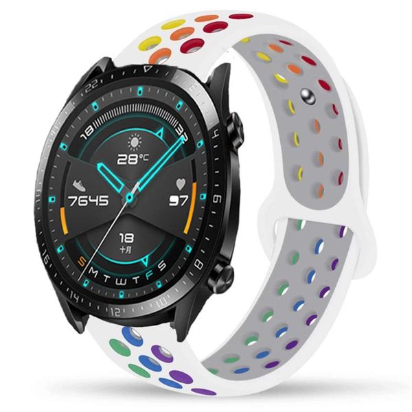 

watch bands huawei gt 2/2e strap 42mm/46mm gt2/gt2e pride edition silicone bracelet 20mm/22mm band samsung galaxy 3 45mm 41mm, Black;brown