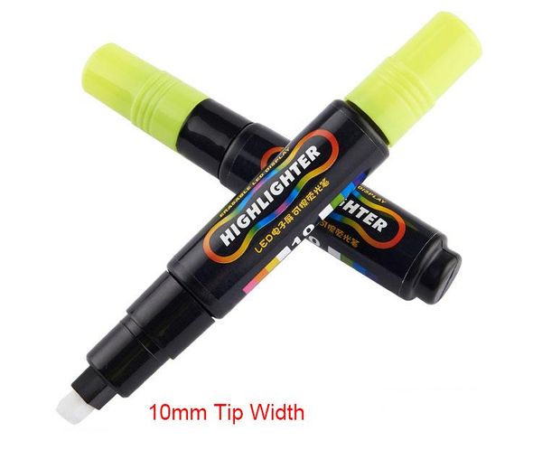 

highlighters 6 pcs/box 7-color colorful 10mm-flat-tip highlighter marker for led screen & office supply, Black;red