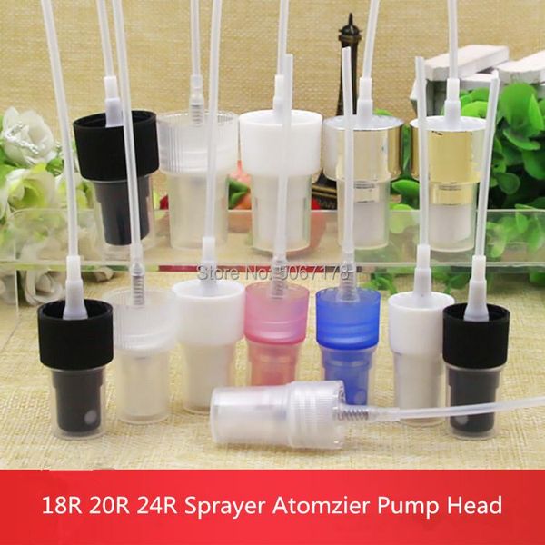 

18/20/24r colorful plastic diy mist sprayer atomizer of cosmetic liquid refillable container white/black/blue (spray pump head) storage bott