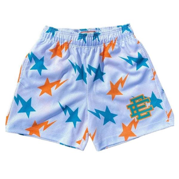 

mens eric emanuel fashion shorts summer ee basic short newyork city skyline gym sports running fitness beach basketball jogging loose women, White;black