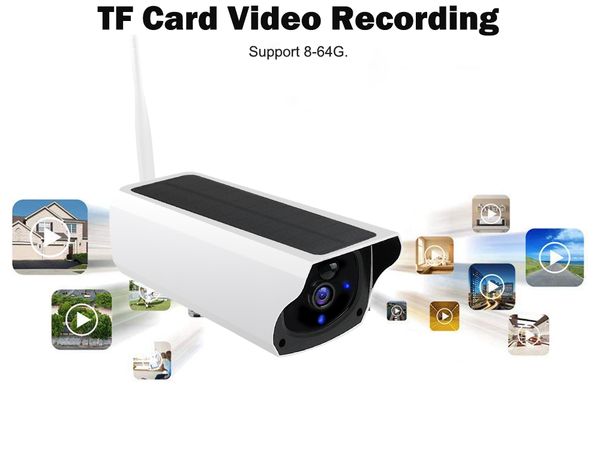 

outdoor ip camera 1080p hd home security cameras wifi battery solar panel power cctv surveillance waterproof two way audio