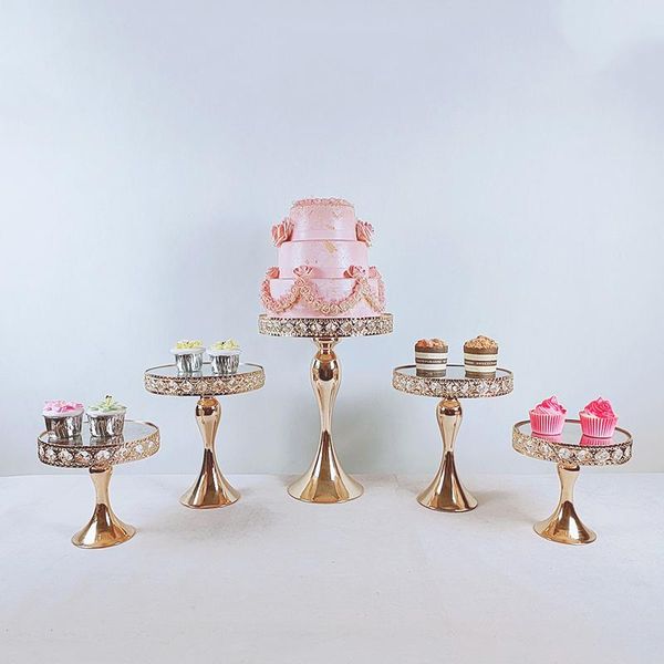 

5pcs/lot gold cake stand metal candy bar decoration tools bakeware other
