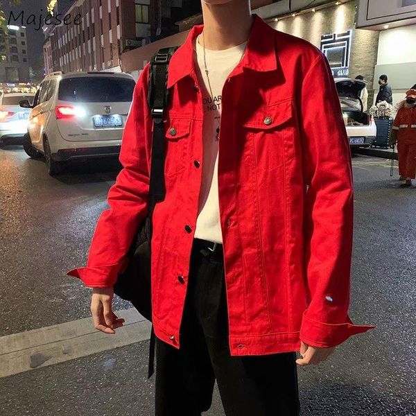 

jackets men korean loose streetwear outwear oversized clothes all-match down collar windbreak mens pockets bomber jacket chic men's, Black;brown