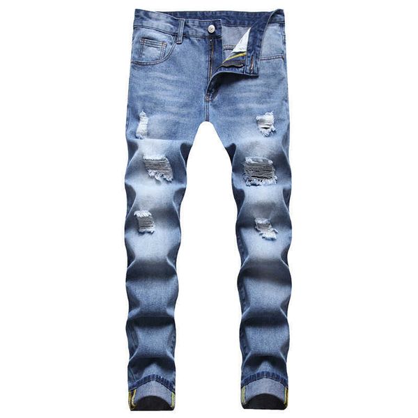 

rock revival jeans blue men fashion coated pants brand slim s pleated s pants