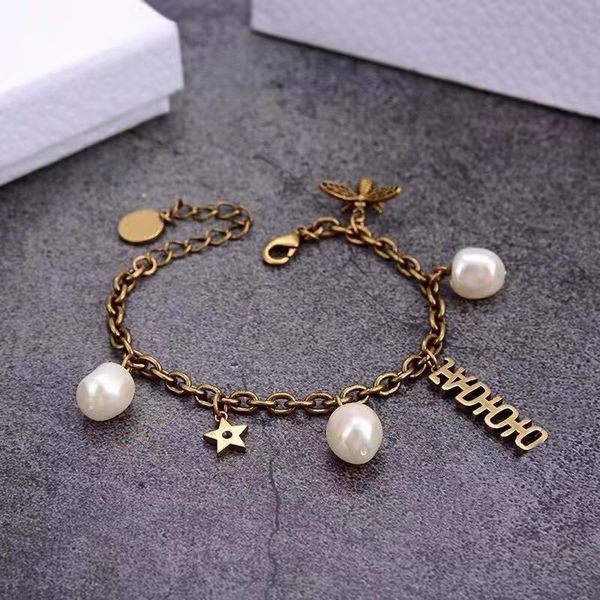 

simple new style fashion design brass material bee bracelet signature deals, Black
