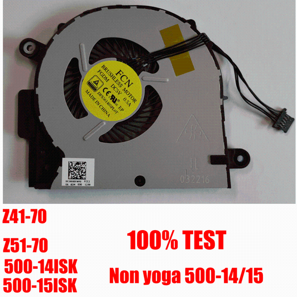 

lapcooling pads cpu thermal fan for lenovo z51-70 z41-70 500-14isk notebook pc computer processor cooler dc28000fwf0 5h40j23741