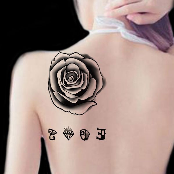 

dark rose black waterproof permanent tattoo paste disposable flower hand