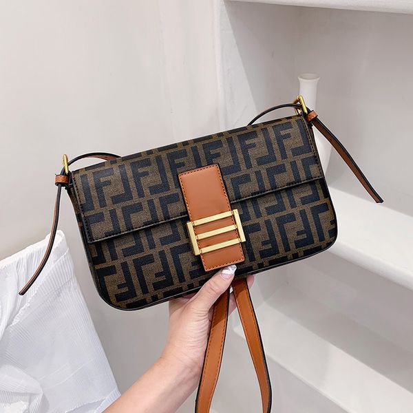 

fashion color contrast women's 2021 new fashion net red letter messenger popular one shoulder armpit small square bag in summer