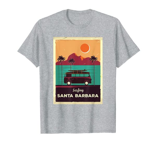 

surfing santa barbara - surfing shirt gift for surfer t-shirt, White;black