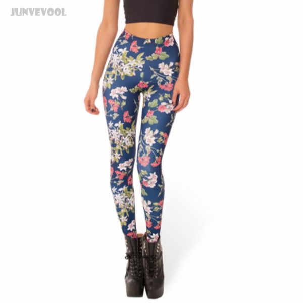 

women's leggings flower 2021 girl 3d graphic print pants floral skinny stretchy fitness casual legging blue pencil trousers lady, Black