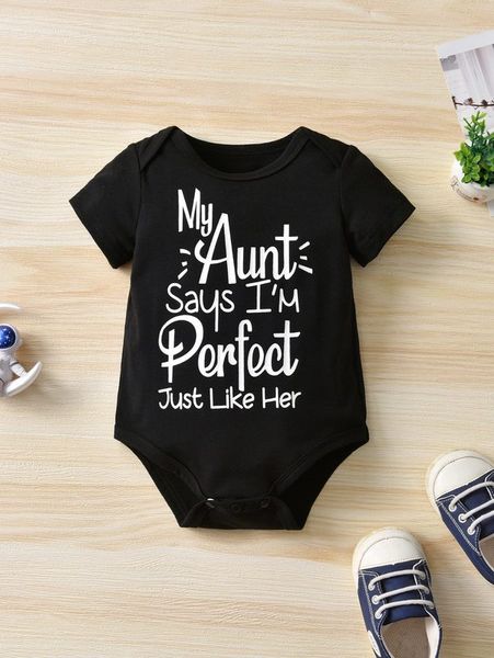 

baby slogan graphic bodysuit she01, Blue