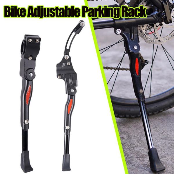 

car & truck racks mtb road bicycle kick stand kickstand aluminum heavy duty adjustable mountain bike cycling support side rear parking rack