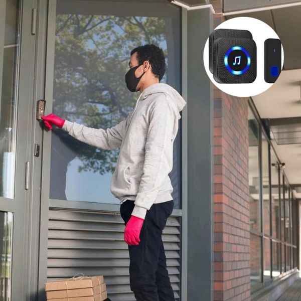 

doorbells wireless chimes set 300m range waterproof transmitter plug