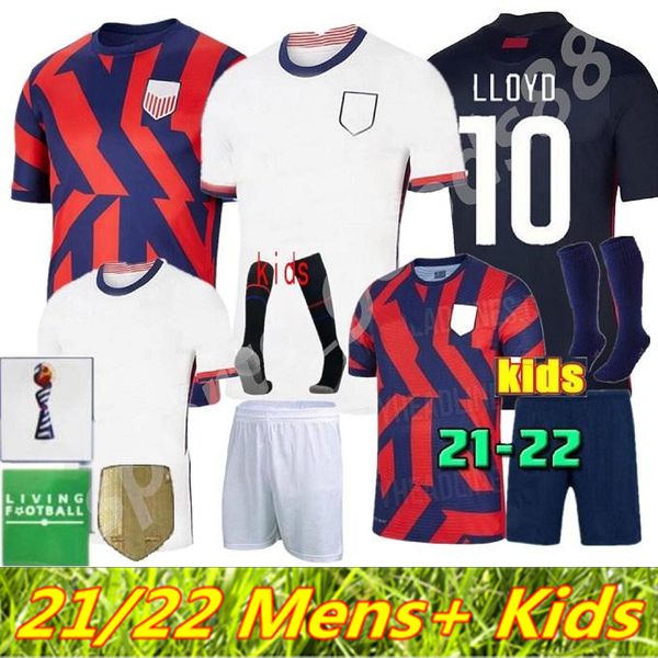 

20 21 22 mckennie christian pulisic soccer jerseys alex morgan julie ertz megan rapinoe press lloyd heath yedlin dempsey altidore women kid, Black;yellow