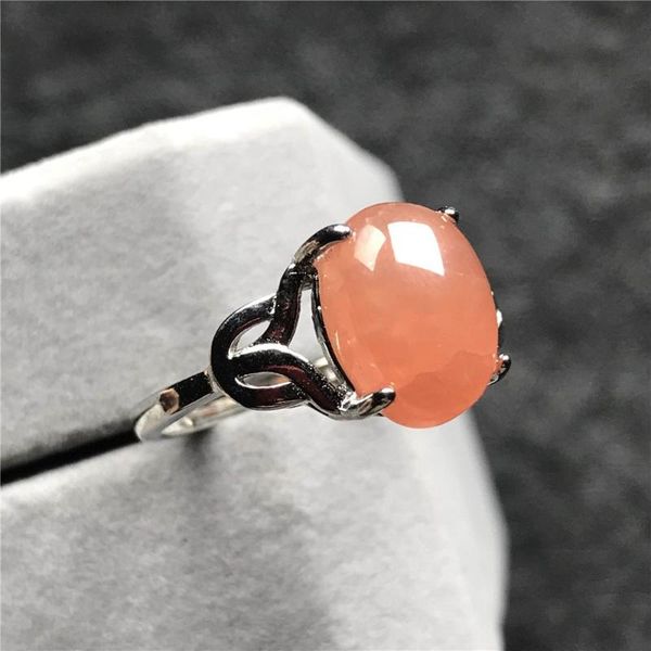 

cluster rings 11x8mm real natural red rhodochrosite ring jewelry for woman lady argentina crystal beads silver stone adjustable, Golden;silver