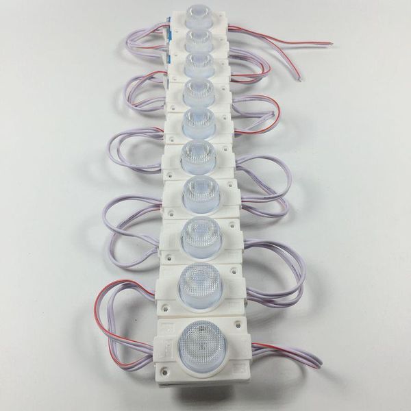 

100pcs 2w high power waterproof led injection module with lens dc12v 160lm for double-sided lightbox brightness modules