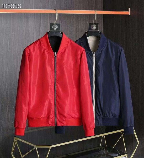 

early autumn new high end fashion casual baseball collar jacket imported original technology fabrics, Black;brown