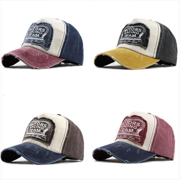 

classic style women men summer fashion baseball cap cotton motorcycle grinding vintage letter print sun hat 40, Blue;gray