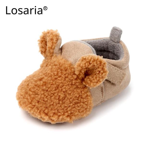 

first walkers losaria baby boys girls shoes winter slipper with fur breathable plush lining warm infant soft sole comfort toddler