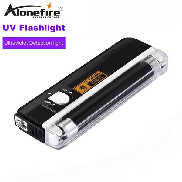 

alonefire dl 01 handheld blacklight uv light white torch money detector id anti-fake detection lamp battery flashlights torche to torches