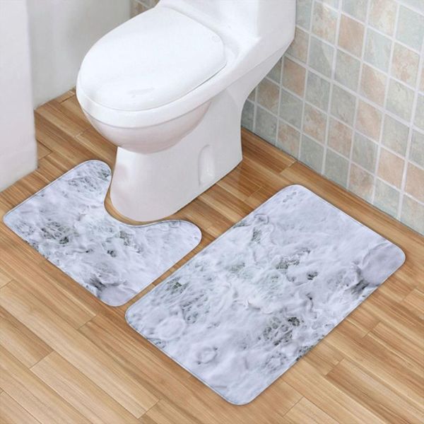 

2pieces bathroom rugs bath mats