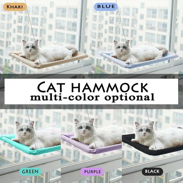 

cats hammock comfortable sunbathing lounger seat window hanging beds kitten soft removable cute pet bed for cat & furniture