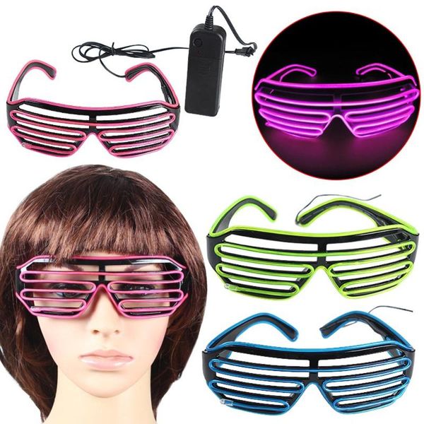 

party decoration led glow glasses el wire light up neon rave night sunglasses decor for birthday halloween christmas